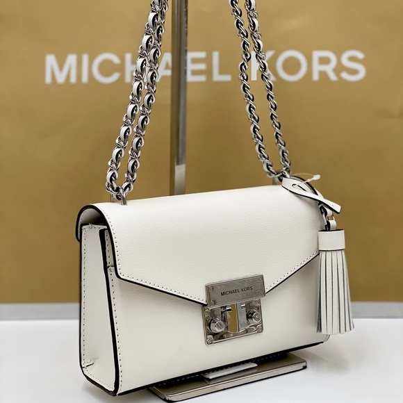 MICHAEL KORS ROSE SMALL LEATHER XBODY OPTIC WHITE - Picture 3 of 16